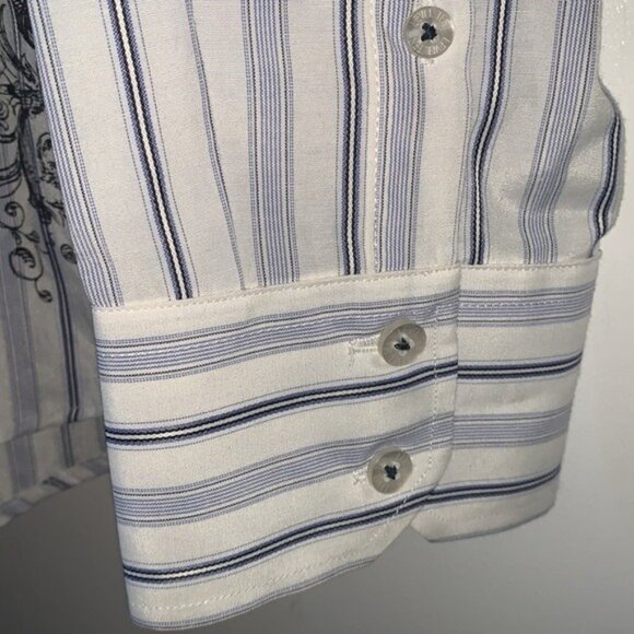 Level Ten Mens Striped Long Sleeve Button-Down Shirt L - Picture 8 of 11